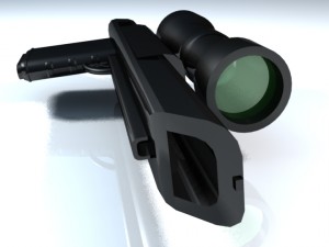 scifi blaster Modello 3D