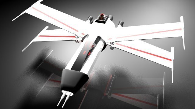 star wars x-wing Modelo 3D .c4d .max .obj .3ds .fbx .stl .blend 