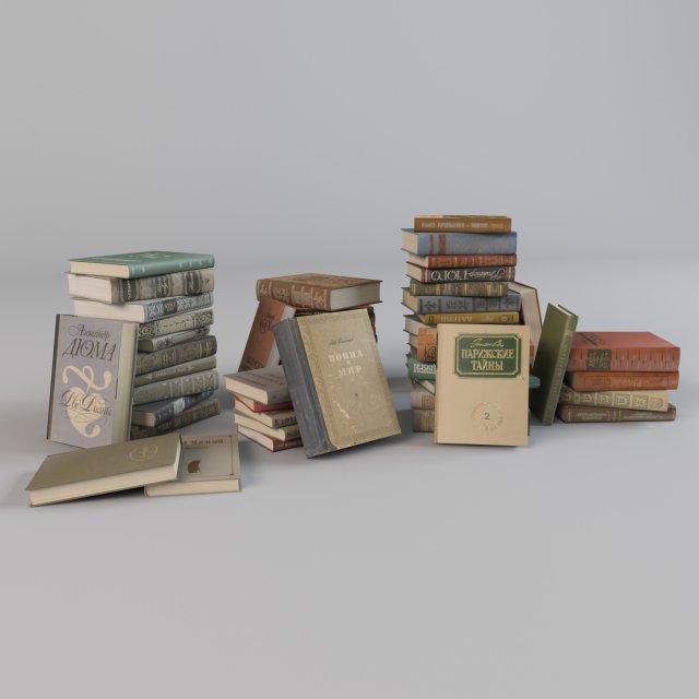 books 3D 模型 .c4d .max .obj .3ds .fbx .stl .blend 