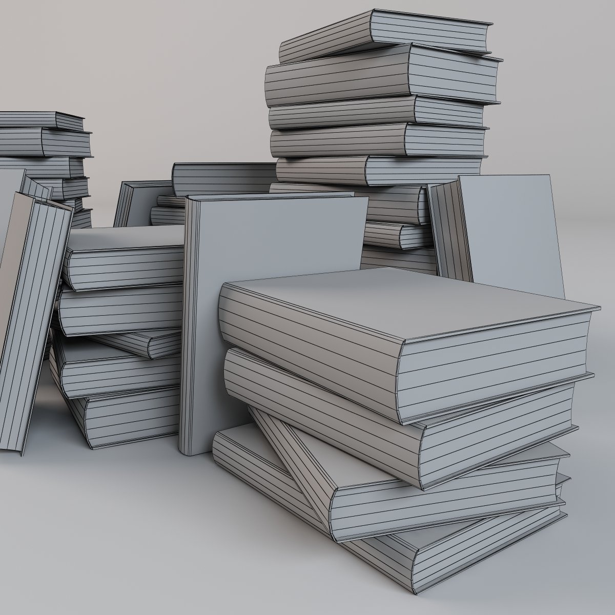 Books 3d model. Book 3d.