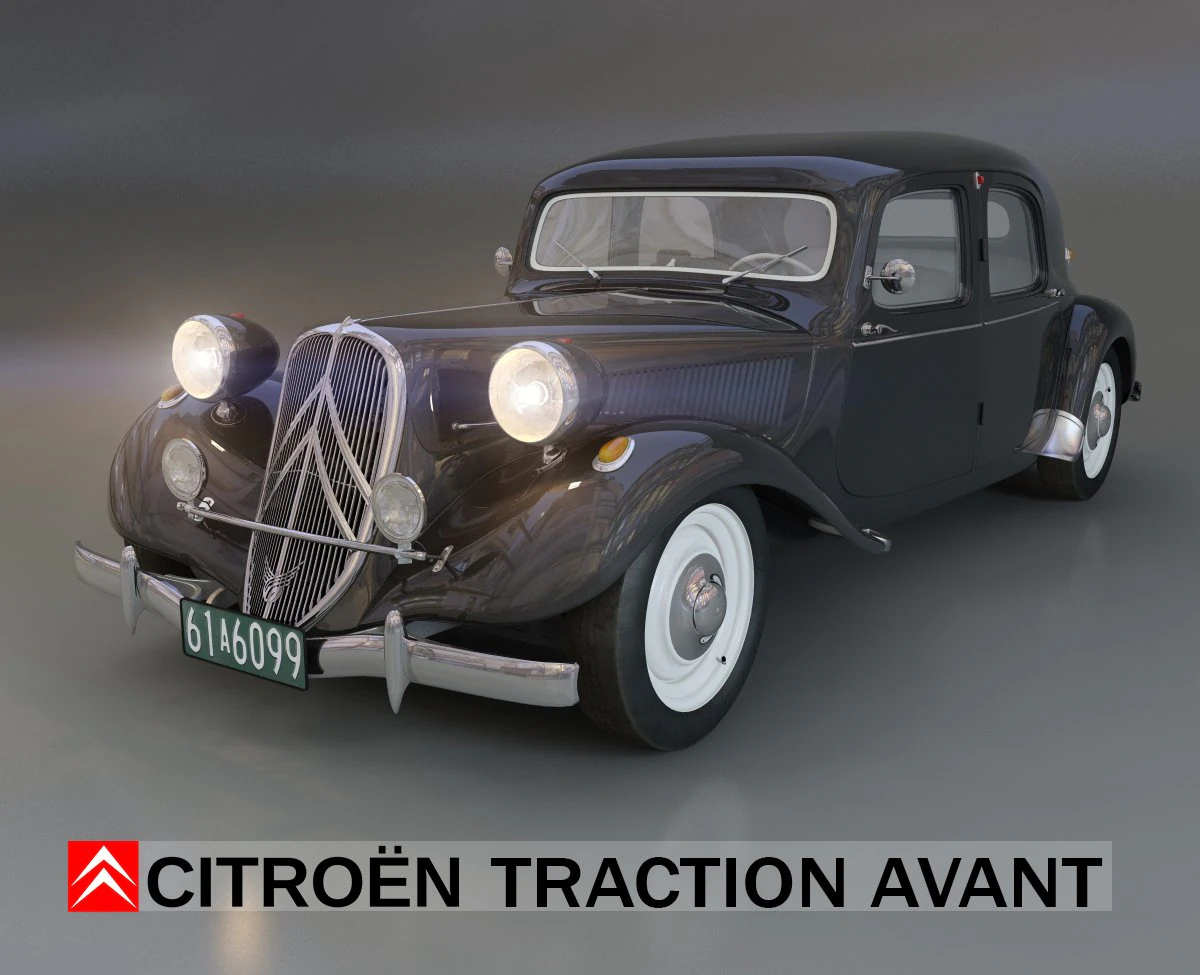 citroen tração avant Modelo 3D .c4d .max .obj .3ds .fbx .stl .blend