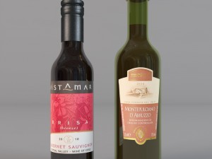 bottle with wine 3D मॉडल