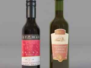 bottle with wine 3D Model