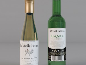 bottle with wine 3D मॉडल