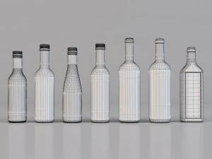 bottle with wine 3D Model