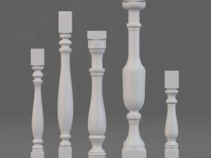 balusters gaudi decor classic home 3D Model