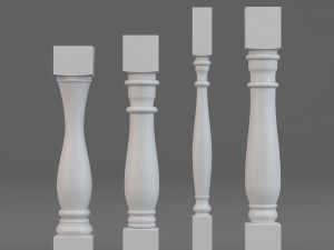 balusters gaudi decor classic home 3D Модель