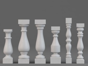 balusters gaudi decor classic home 3D Модель