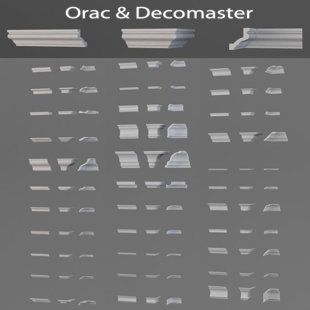 eiling cornices orac decomaster 3D Model .c4d .max .obj .3ds .fbx .stl .blend 