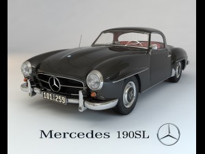 mercedes 190sl coupe 3D Model