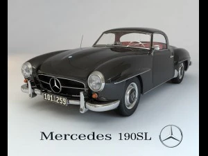 mercedes 190sl coup&eacute; Modello 3D