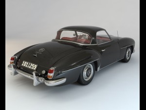 mercedes 190sl coupe Modello 3D