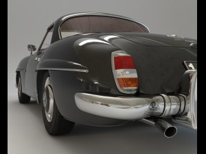mercedes 190sl coupe Modello 3D