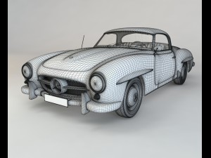 mercedes 190sl coupe Modello 3D