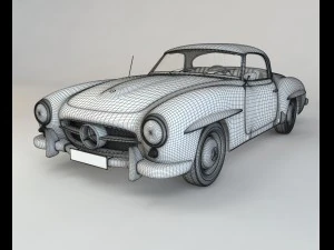 mercedes 190sl coupe 3D Model