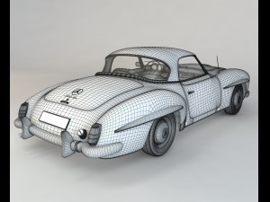 mercedes 190sl coupe Modello 3D
