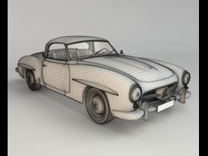 mercedes 190sl coupe Modello 3D