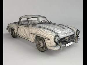 mercedes 190sl coupe 3D Model