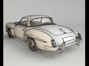 mercedes 190sl coupe Modello 3D