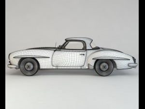 mercedes 190sl coupe Modello 3D