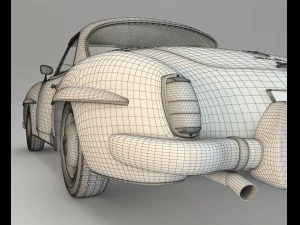 mercedes 190sl coupe 3D Model