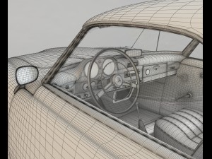 mercedes 190sl coupe Modello 3D
