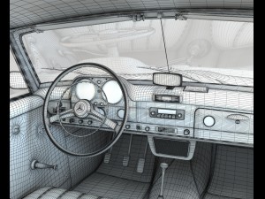 mercedes 190sl coupe Modello 3D
