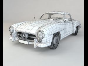 mercedes 190sl coupe Modello 3D