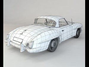 mercedes 190sl coupe Modello 3D