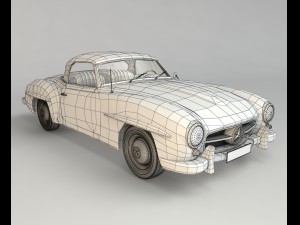 mercedes 190sl coupe Modello 3D