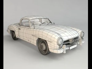 mercedes 190sl coupe 3D Model