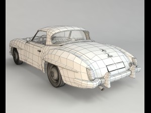 mercedes 190sl coupe Modello 3D