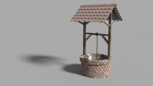 medieval well 3D 모델 .c4d .max .obj .3ds .fbx .stl .blend 