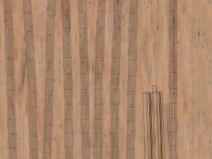 wooden chair with original back 3D Model