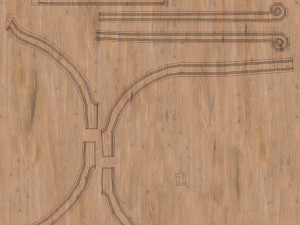 wooden chair with original back Modèle 3D