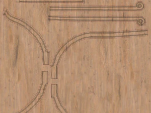 wooden chair with original back 3D Model