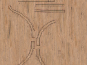 wooden chair with original back Modèle 3D