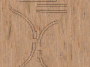 wooden chair with original back 3D Model
