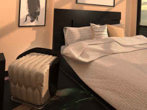 bedroom pouff 3D Модель