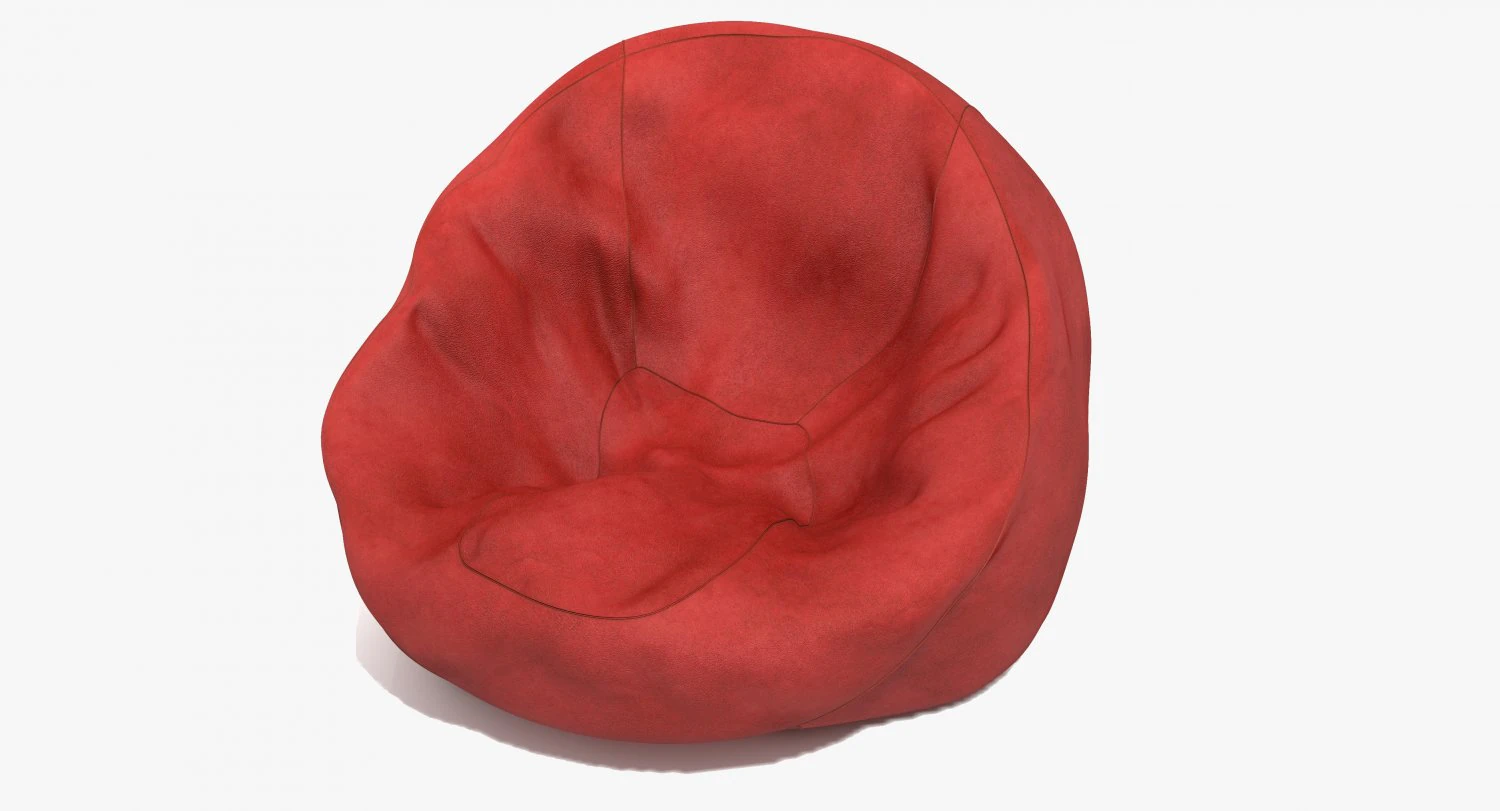 armchair leather bean bag 3D Model .c4d .max .obj .3ds .fbx .stl .blend 