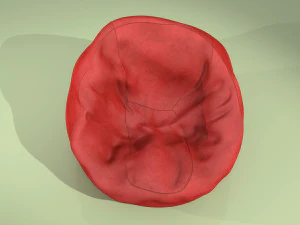 armchair leather bean bag 3D Model