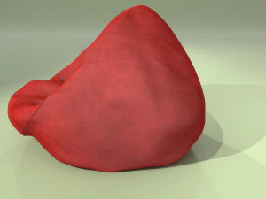 armchair leather bean bag 3D Model