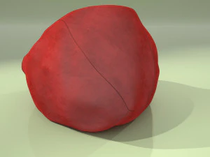 armchair leather bean bag 3D Model