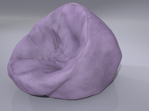armchair leather bean bag Modello 3D