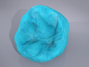 armchair leather bean bag 3D Model