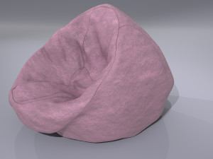 armchair leather bean bag Modello 3D
