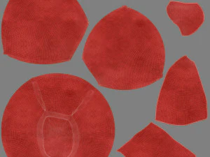 armchair leather bean bag 3D Model