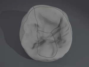 armchair leather bean bag 3D Model