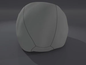 armchair leather bean bag 3D Model