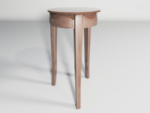 round table wood varnish Modèle 3D